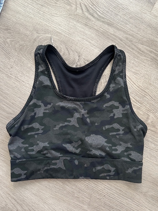 Fabletics Other - Fabletics On-The-Go Medium Impact Sports Bra Charcoal Camo Size Small